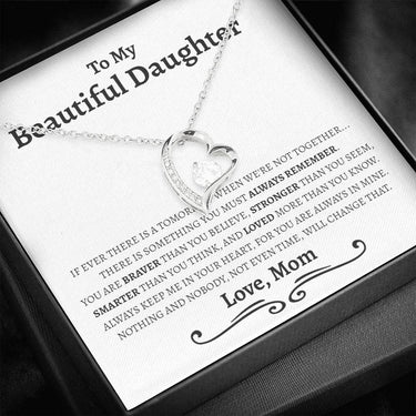 Beautiful Daughter (Love, Mom) Forever Love Necklace - Love You This Much
